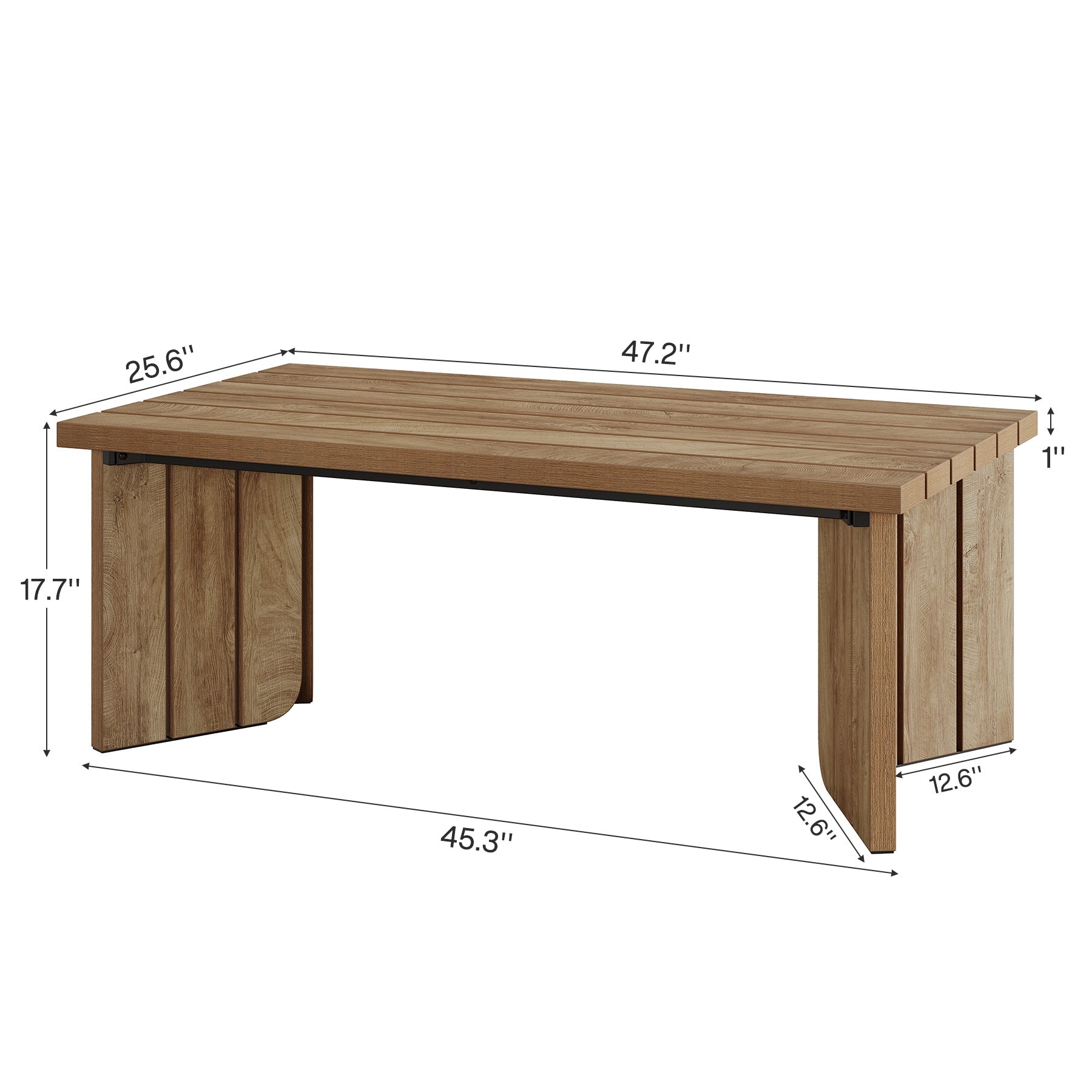 Tribesigns Mesa auxiliar rectangular, Mesa central para sala de estar